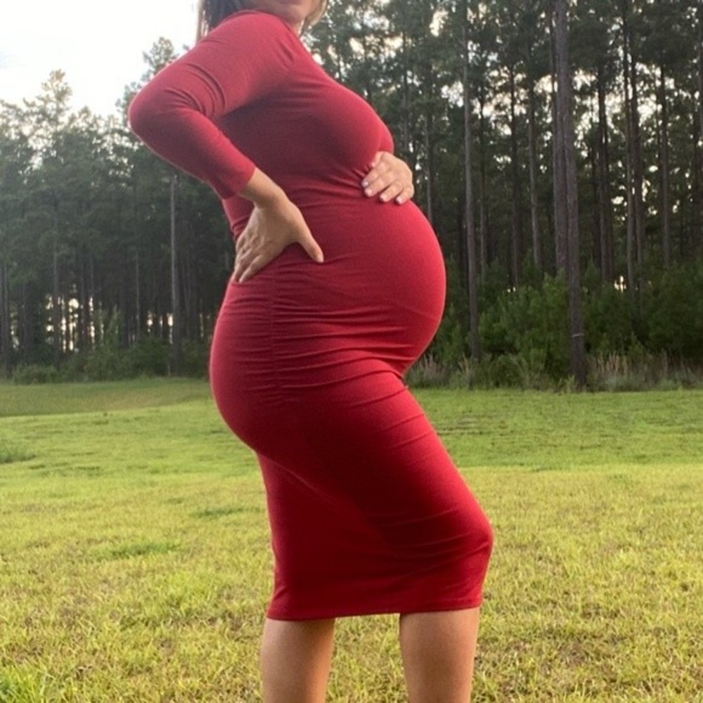 M3/4 Sleeve T-Shirt Maternity Dress - Isabel Maternity